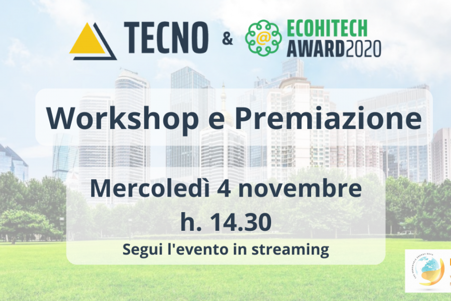 Save the date! Ecohitech Award – 04 Novembre 2020 alle ore 14:30. Workshop e premiazione