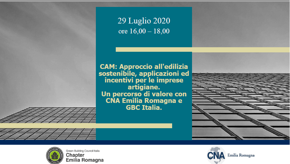 Save the date! Il 29 luglio si terrà il webinar con CNA Bologna sui CAM Edilizia