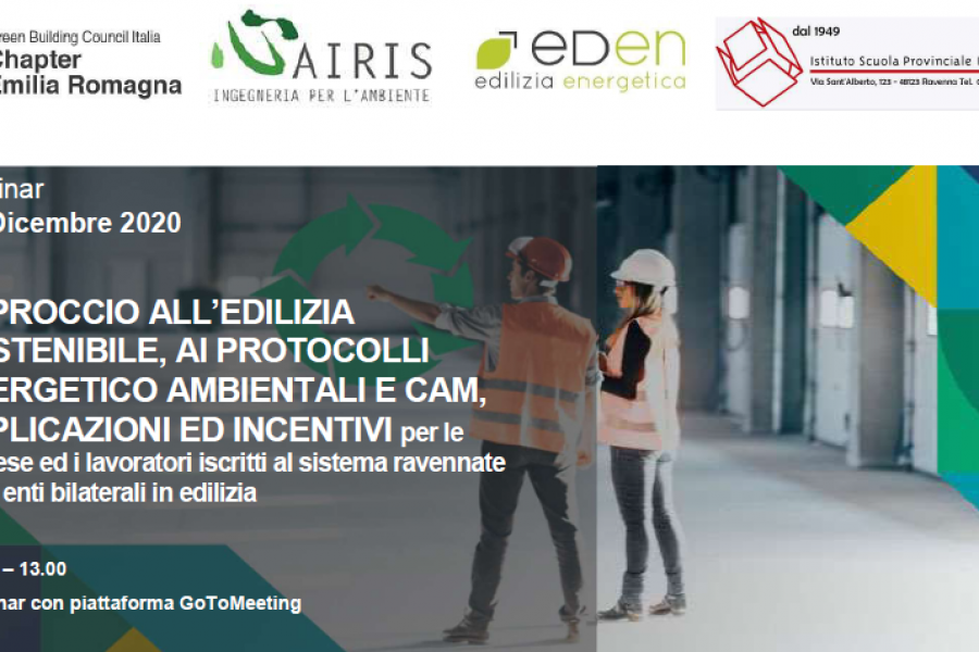 Al via il 16 dicembre 2020 dalle ore 9:00 alle 13:00 un Webinar gratuito sul tema dei CAM