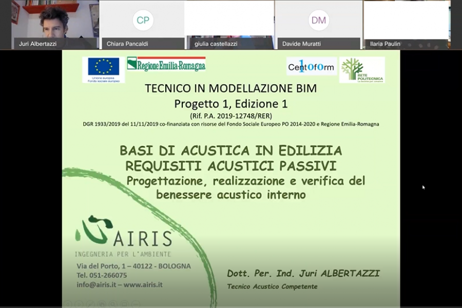 Juri Albertazzi di Airis docente Centoform per il corso BIM