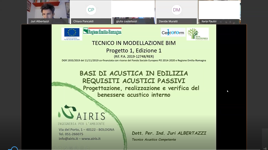 Juri Albertazzi di Airis docente Centoform per il corso BIM